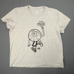 Adidas Cartoon Basketball Graphic T Shirt